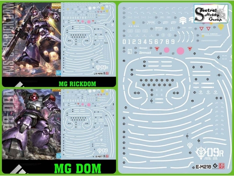Decal nước dán mô hình MG HG RICKDOM / DOM các loại - Water Sticker