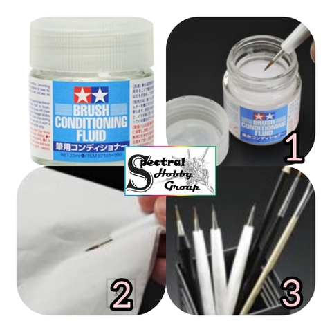 Dung cụ mô hình sửa chữa bảo vệ định hình đầu bút cọ Brush Conditioning Fluid Tamiya TA87181