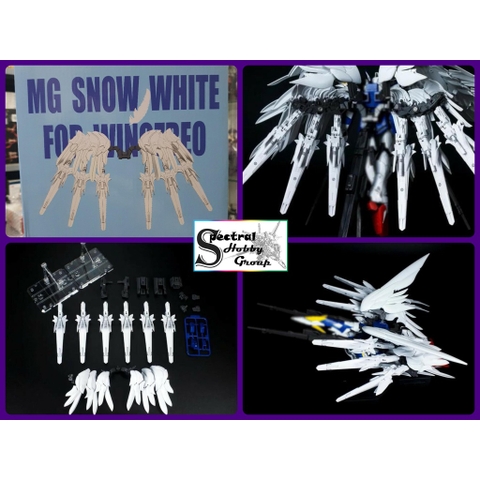 Phụ kiện lắp ráp MG 1/100 HIRM Snow White Wing Zero Pack Wing cannon (sp không kèm gundam)