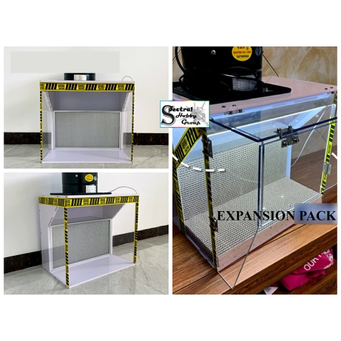 Hộp hút mùi khí cho sơn mô hình LA-03 Negative pressure spray paint box Metal liner BJD Lazy
