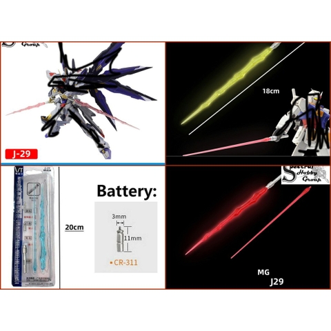 Hiệu ứng Beam Saber Led Effect cho mô hình gundam MG RG HG - VT J29 J33