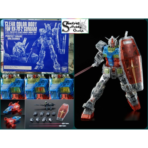 Phụ kiện mô hình bộ giáp clear color body cho PG RX-78-2 2.0 RX78 Unleashed Bandai
