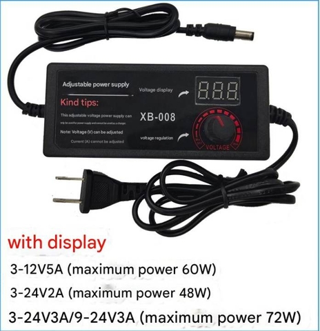 Nguồn điều chỉnh Adapter DC 3-12V 3A 5A 6A 10A màn hiển thị adjustable voltage power digital display