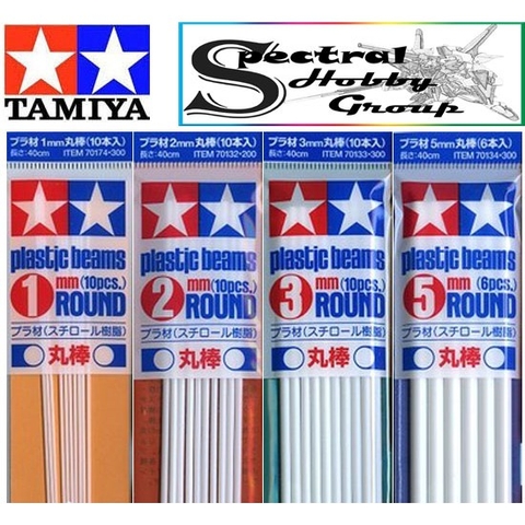 Dụng cụ mô hình que thanh nhựa plate tròn round stick plastic beams Tamiya