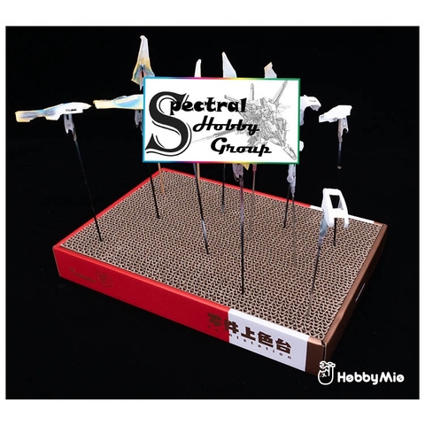 Dụng cụ đế base khay cắm part que sơn mô hình coloring table tray paint Hobby Mio
