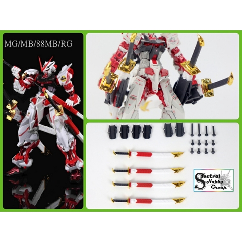 Phụ kiện lắp ráp x4 Gerbera Straight Sword Katana Set Accessory Pack cho MG HG RG Astray