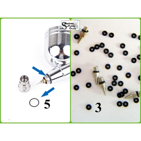 Dụng cụ vòng cao su O-ring cho bút sơn mô hình các loại ustar HD Mr hobby Iwata ...etc Airbrush nozzle seal ring