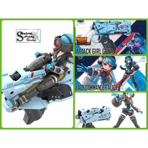 Mô hình lắp ráp Girl Gun Lady Alpha Tango Lady Commander Alice - Attack girl gun - GGL Bandai
