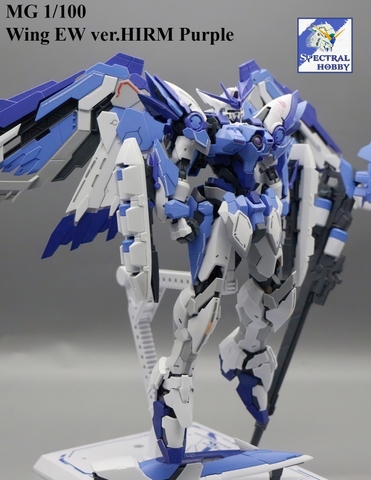 Mô hình lắp ráp MJH MG 1/100 Gundam Wing EW ver HIRM purple color hires (kèm đế action base)