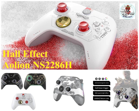 Tay cầm chơi game AOLION ALNS2286 Dual hall 2.4g Bluetooth Wireless PC Switch Android iOS
