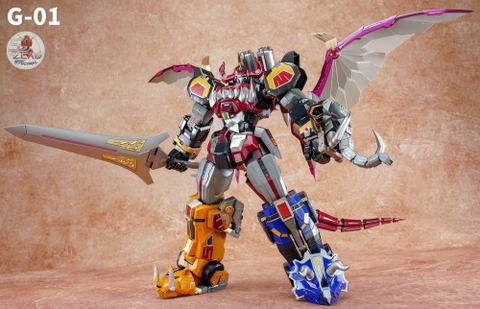 Mô hình G-01 Mighty Morphin Power Rangers Dino Megazord Daizyujin metal alloy model