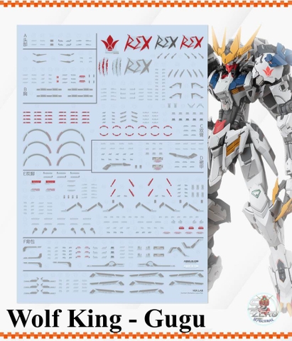 Decal nước dán Barbatos Lupus Rex Wolf King các loại - Water sticker