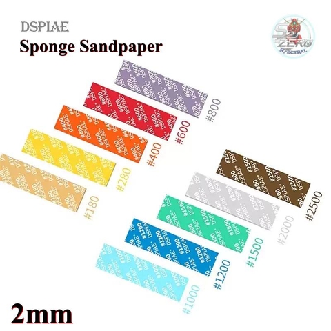 Nhám xốp cắt sẵn DSPIAE dày 2mm set 5pcs Sponge Sandpaper 180~2500#