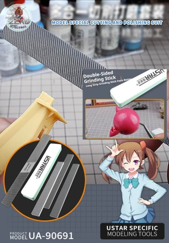Bộ dụng cụ USTAR set mài nhám dũa siêu mịn UA90691 Metal sander hobby tools