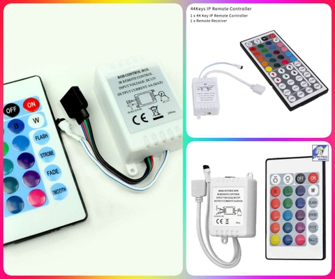 Bộ điều khiển Led RGB 24 44 Key 12V DC RF wireless controller 4-pin female RGB color 5050 3528 12A LED strip lighting