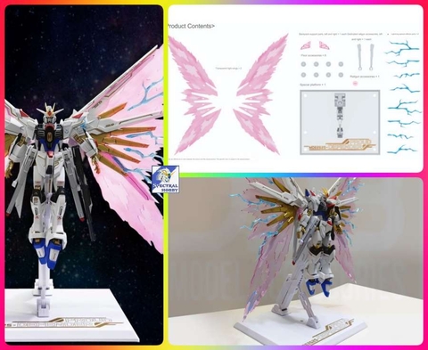 Phụ kiện DDB Light Wing Effect kèm action base cho HG 1/144 Mighty Strike Freedom