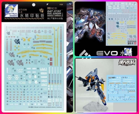 Decal nước dán mô hình Duel gundam MG HG các loại water sticker
