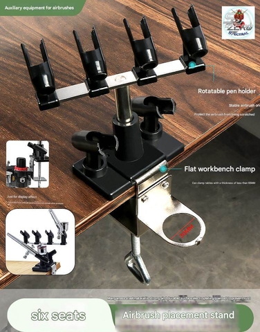 Dụng cụ gác bút sơn Holder pen airbrush placement rack fixed table clamp bracket