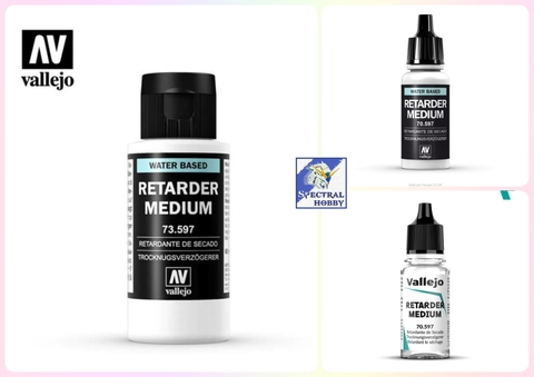 Sơn VALLEJO Retarder làm chậm thời gian khô sơn tạo bóng, kỹ thuật ướt, giảm bết vệt sơn