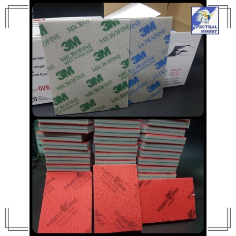 Nhám xốp 3M Hunting King chà nhám đánh bóng - Soft sanding sponge #180 - #3000 dụng cụ mô hình