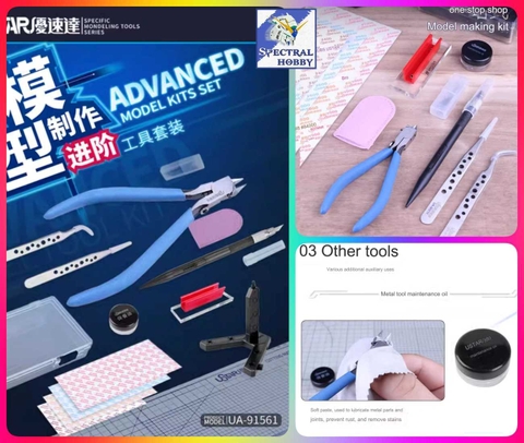 Bộ dụng cụ Ustar bản nâng cao ADVANCED Model Kit Set UA91561 (kìm dũa mài dao nhíp chống gỉ)