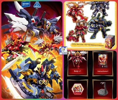 Mô hình lắp ráp Origin Spirit War Chronicles Rosefinch Raven Scorpion musha Black Tortoise SEMBO BLOCK