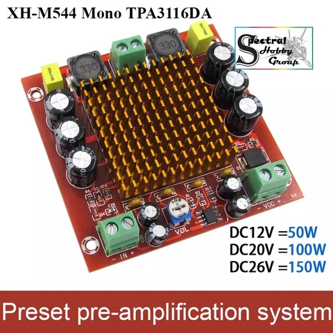 Mạch Khuếch Đại Âm Thanh XH-M544 Mono 150W DC 12-26V TPA3116DA