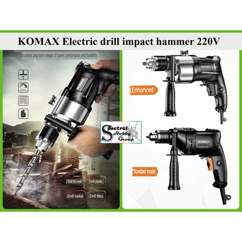 Dụng cụ KOMAX máy khoan điện gia đình đa chức năng Electric drill impact hammer 220V