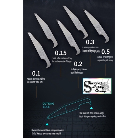 Dụng cụ kẻ tạo line USTAR detail chisel 2 đầu móc / lưỡi thẳng u-star ua91908