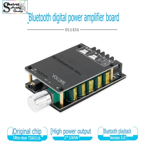 Mạch khuếch đại âm thanh Bluetooth 5.0 HIFI dual TPA3116D2 100W x2 High Power Digital Amplifier Stereo Board