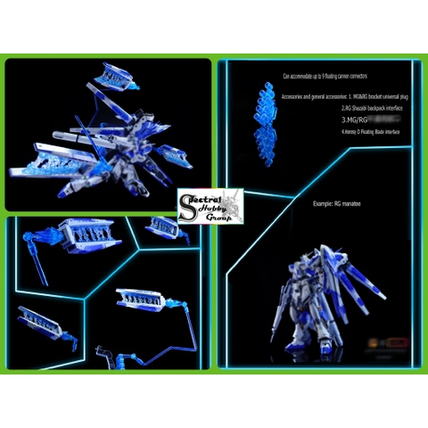 Phụ kiện mô hình Effect Parts Floating Cannon Bracket cho RG HI Nu RX93 Nu và các loại gundam