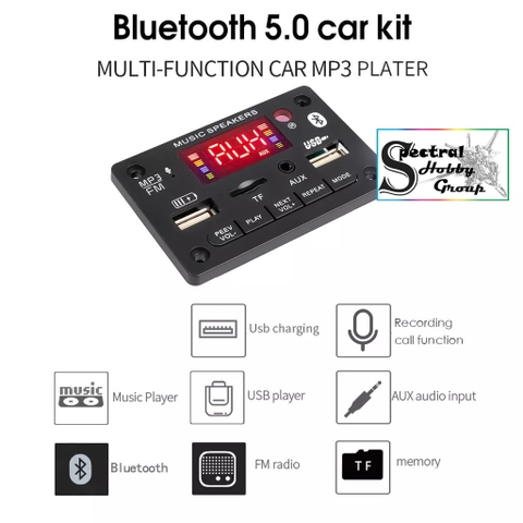 Mạch khuếch đại Giải Mã Âm Thanh Bluetooth 5.0 40W *2 Màn LCD 12V JX810BT Amplifier Bluetooth speaker