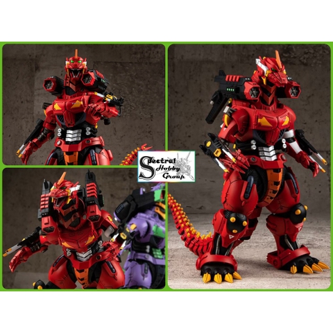 Mô hình lắp ráp AOSHIMA Godzilla vs Evangelion Mechagodzilla Type-3 Kiryu EVA 02 Color