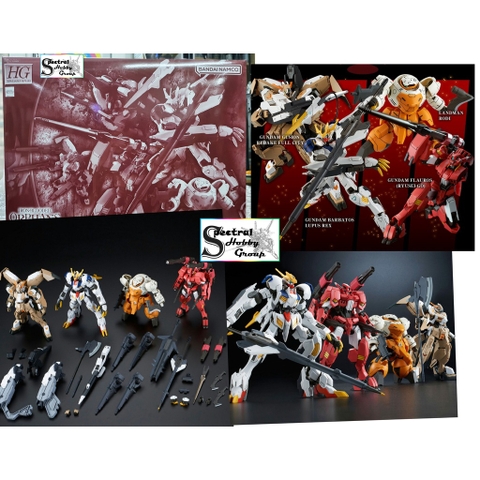 Mô hình lắp ráp HG 1/144 IBO TEKKADAN P-Bandai limited full weapon (Barbatos lupus Rex - Flauros - Rebake - Rodi)