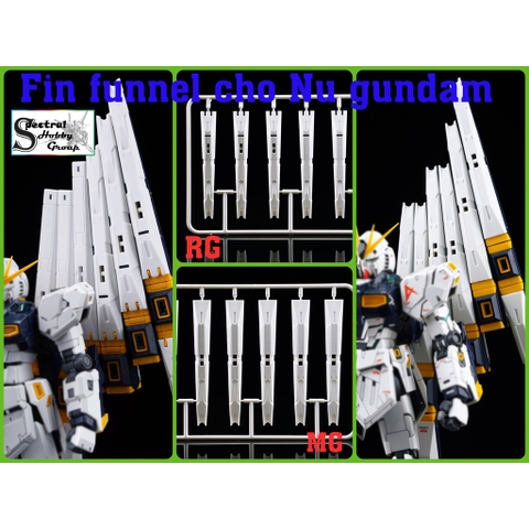 Phụ kiện mô hình Fin Funnel Floating Cannon Custom cho Nu Gundam MG RG RX93 (không kèm mô hình gundam)