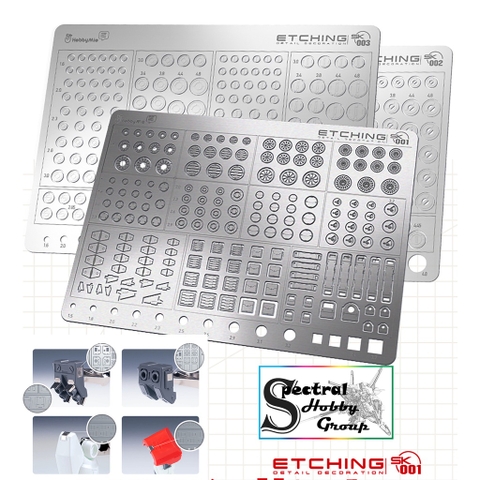 Phụ kiện mô hình Hobby Mio Decal detail etching decoration metal các loại SK001-004