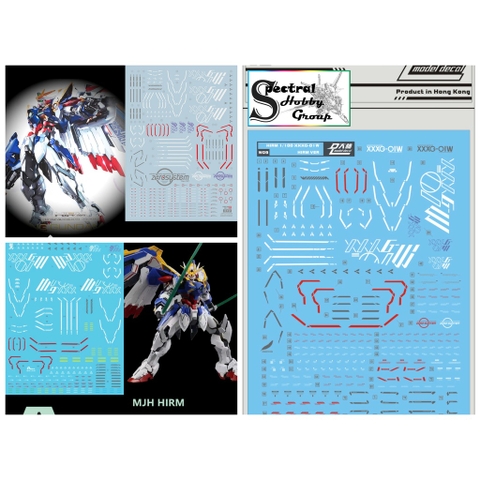 Decal nước mô hình HIRM Wing Zero EW gundam HIRES các loại - Water sticker