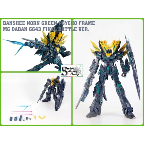 Mô hình lắp ráp MG 1/100 BANSHEE NORN GREEN PSYCHO FRAME FINAL BATTLE VER Daban 6643