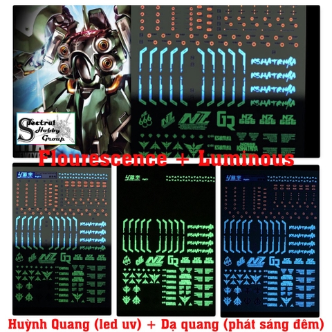 Decal nước dán mô hình MG HG Kshatriya - Water Sticker Tool hobby