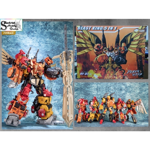 Mô hình Transformer Beast King DF01 45cm 5in1 Deformation MMC Jinbao