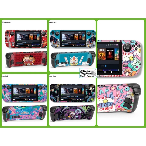 Decal skin dán cho máy Steam deck logo anime gundam game các loại