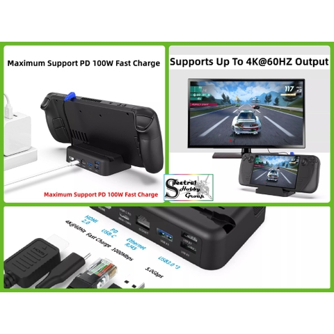 Bộ chuyển đổi Dock kết nối đa năng PD 100W PGTECH GP813 cho Steam Deck Smart phone MultiFunctional Adapter