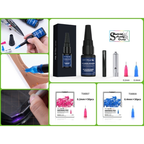 Dụng cụ keo đa năng UV Galaxy cho mô hình Super Glue light curing adhesive liquid gel type
