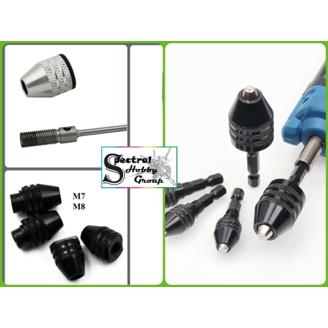Dụng cụ Đầu kẹp giữ mũi khoan đa năng 0.3 - 6.5mm cho máy khoan mini grinding chuck drill