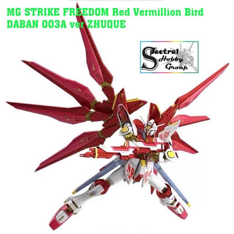 Mô hình lắp ráp MG 1/100 Strike Freedom Red Vermillion Bird ver ZHUQUE 003A daban (kèm decal)
