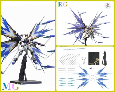 Đế giá đỡ mô hình Action base + Effect Wing cho MG RG Gundam Seed / Strike Freedom