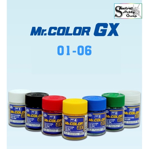 Sơn mô hình MR.hobby COLOR GX basic color 01-06 mr.hobby lacquer paint