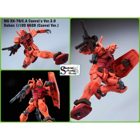 Mô hình lắp ráp MG 1/100 RX-78-2 RX78 CA Casval’s Ver.3.0 6628 gundam Daban