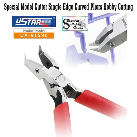 Kìm cắt mô hình USTAR UA91590 cong một cạnh Special Model Cutter Single Edge Curved Pliers Hobby Cutting