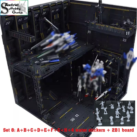 Mô hình lắp ghép CG Domain Base sa bàn xưởng set 8 bộ HANGAR